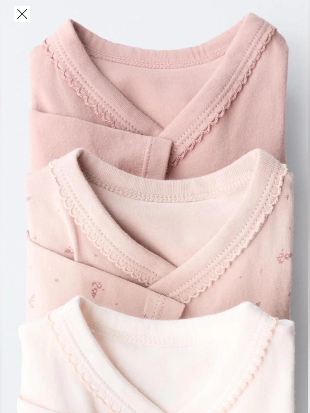 Baby Girl Zara long sleeve bodysuit bundle set